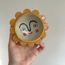 Load image into Gallery viewer, Flower Trinket Dish - Egg Yellow w/lashes