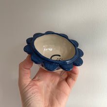 Load image into Gallery viewer, Flower Trinket Dish - Dark Blue w/lashes
