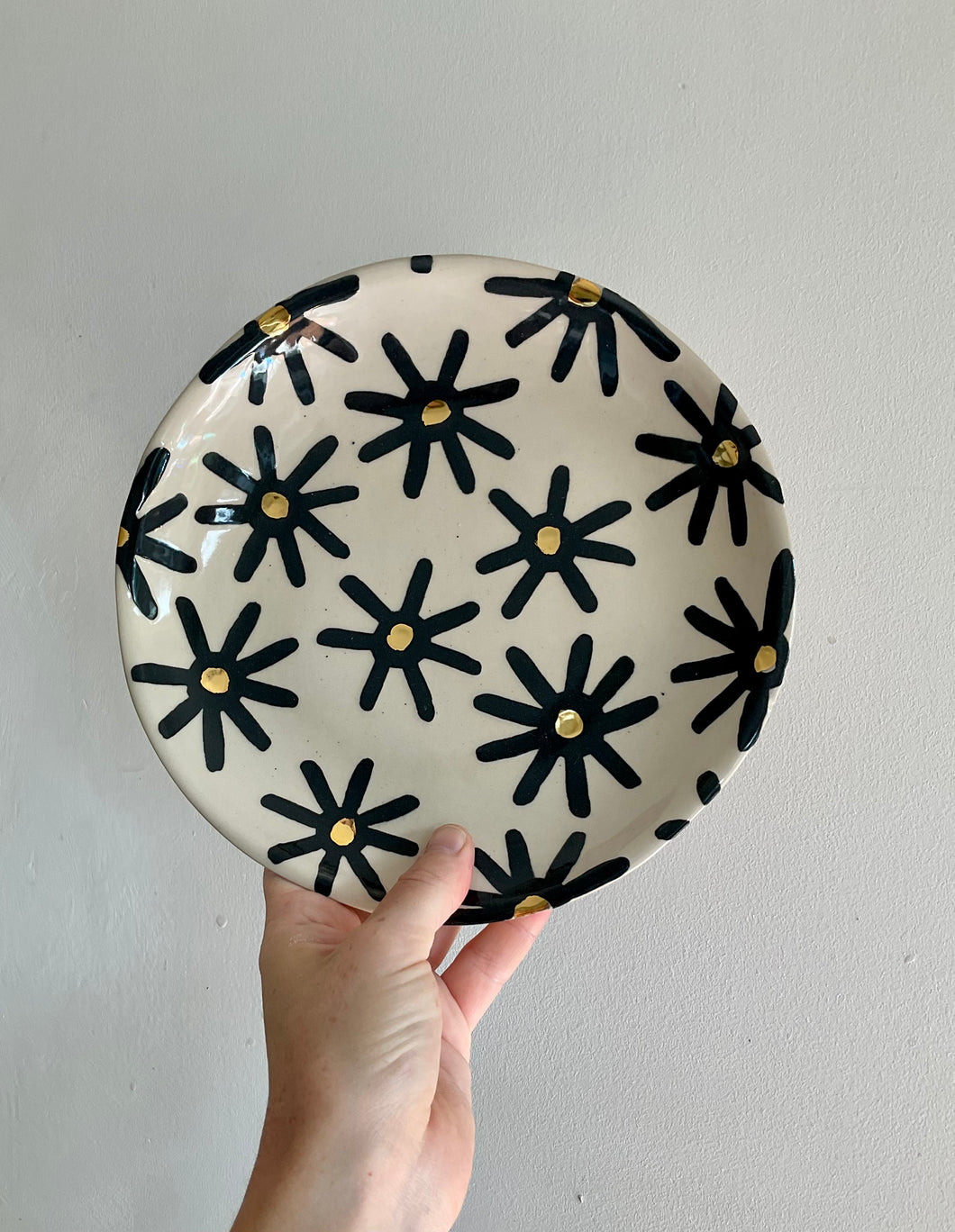 Black and Gold Sunshine Plate