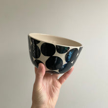 Load image into Gallery viewer, Black Circles Cereal Bowl