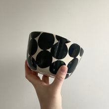 Load image into Gallery viewer, Black Circles Cereal Bowl