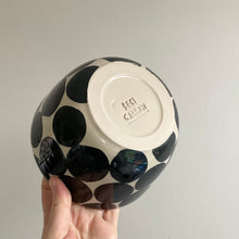 Load image into Gallery viewer, Black Circles Cereal Bowl