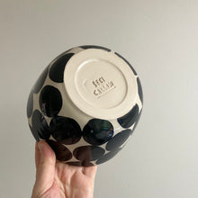 Load image into Gallery viewer, Black Circles Cereal Bowl