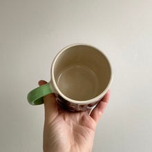 Load image into Gallery viewer, Monochrome Spots Mug - Green Handle