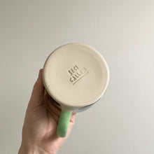 Load image into Gallery viewer, Monochrome Spots Mug - Green Handle