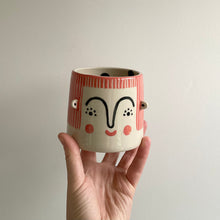 Load image into Gallery viewer, Medium Person Planter - Pink Hair