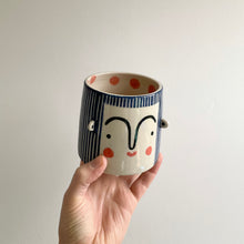 Load image into Gallery viewer, Medium Person Planter - Navy Hair