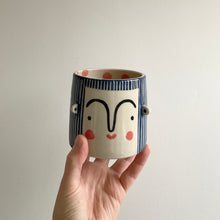 Load image into Gallery viewer, Medium Person Planter - Navy Hair