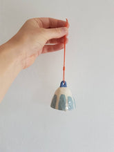 Load image into Gallery viewer, Blue Striped Ceramic Bell
