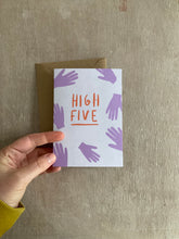 Load image into Gallery viewer, High Five Card- Well done- celebration card
