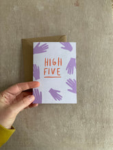 Load image into Gallery viewer, High Five Card- Well done- celebration card
