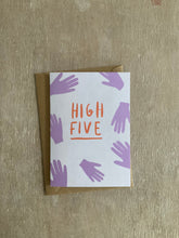 Load image into Gallery viewer, High Five Card- Well done- celebration card