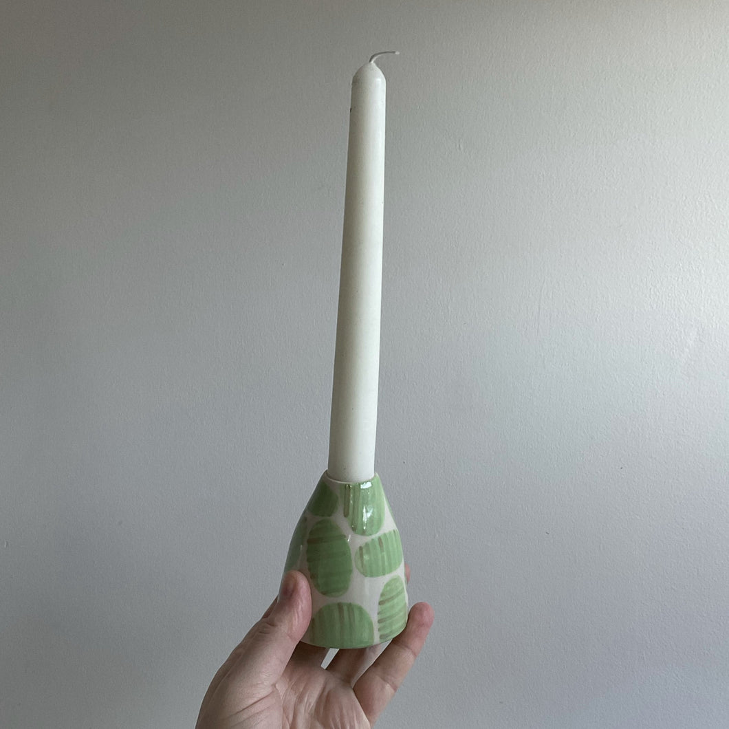 Green blobs candle holder