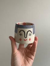 Load image into Gallery viewer, Small Person Planter - Navy Blue Hair