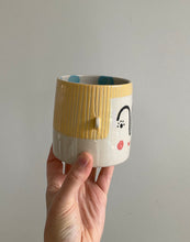 Load image into Gallery viewer, Medium Planter - Yellow Person