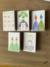 Load image into Gallery viewer, Set of 5 cute illustrated gift tags
