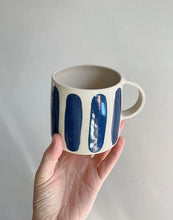 Load image into Gallery viewer, Navy Blue Striped Mug
