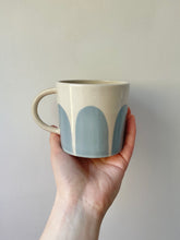 Load image into Gallery viewer, Denim blue scallops mug