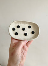 Load image into Gallery viewer, Black dots soap dish
