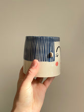 Load image into Gallery viewer, Medium Person Planter - Navy Hair