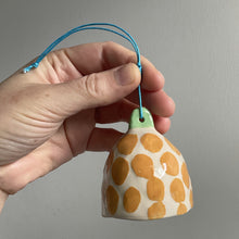 Load image into Gallery viewer, Orange and Green Spotty Bell