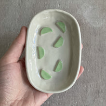 Load image into Gallery viewer, Green Semi Circles Soap Dish