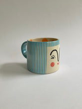 Load image into Gallery viewer, Light Blue Haired Person Mug w/ lashes