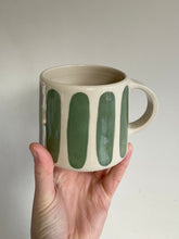 Load image into Gallery viewer, Dark Green Striped Mug