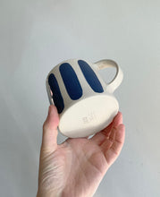 Load image into Gallery viewer, Navy Blue Striped Mug