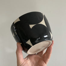 Load image into Gallery viewer, Black Circles Cereal Bowl