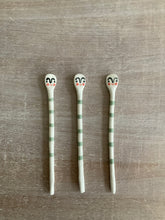 Load image into Gallery viewer, Porcelain Tiny Salt Spoon - Dusty Green