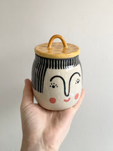 Load image into Gallery viewer, Lidded Pot - Black Hair
