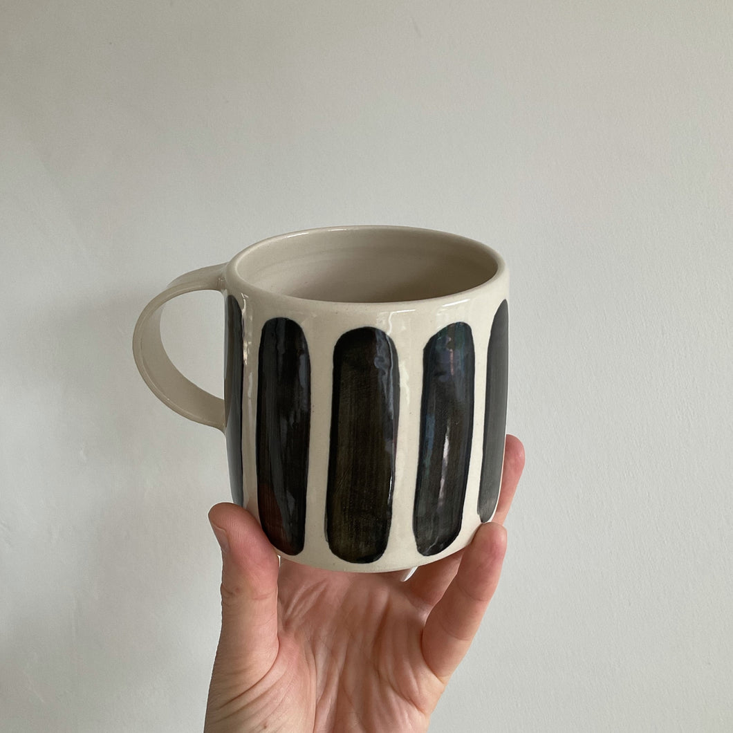 Black Striped Mug