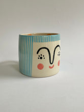 Load image into Gallery viewer, Light Blue Haired Person Mug w/ lashes