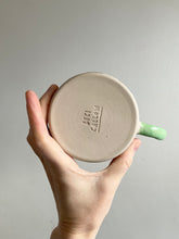 Load image into Gallery viewer, Monochrome Blobs Mug with Green Handle