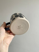 Load image into Gallery viewer, Monochrome Blobs Mug with Navy Handle