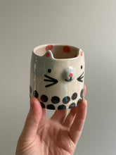 Load image into Gallery viewer, Small Cat Planter - Grey and Black