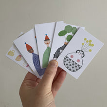 Load image into Gallery viewer, Set of 5 cute illustrated gift tags