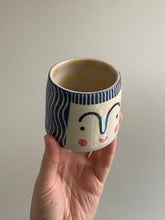 Load image into Gallery viewer, Small Person Planter - Navy Blue Hair