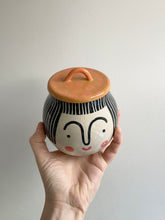Load image into Gallery viewer, Lidded Pot - Black Hair