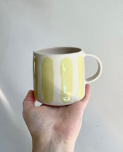 Load image into Gallery viewer, Lime Yellow Striped Mug