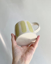 Load image into Gallery viewer, Lime Yellow Striped Mug