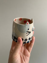 Load image into Gallery viewer, Small Cat Planter - Grey and Black