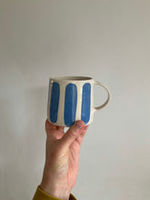 Load image into Gallery viewer, Cobalt Blue Striped Mug