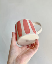 Load image into Gallery viewer, Coral Striped Mug
