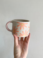 Load image into Gallery viewer, Pink and orange speckled sunshine mug
