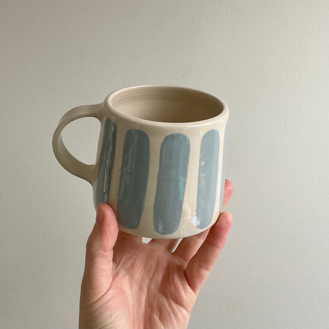 Denim Blue Striped Mug