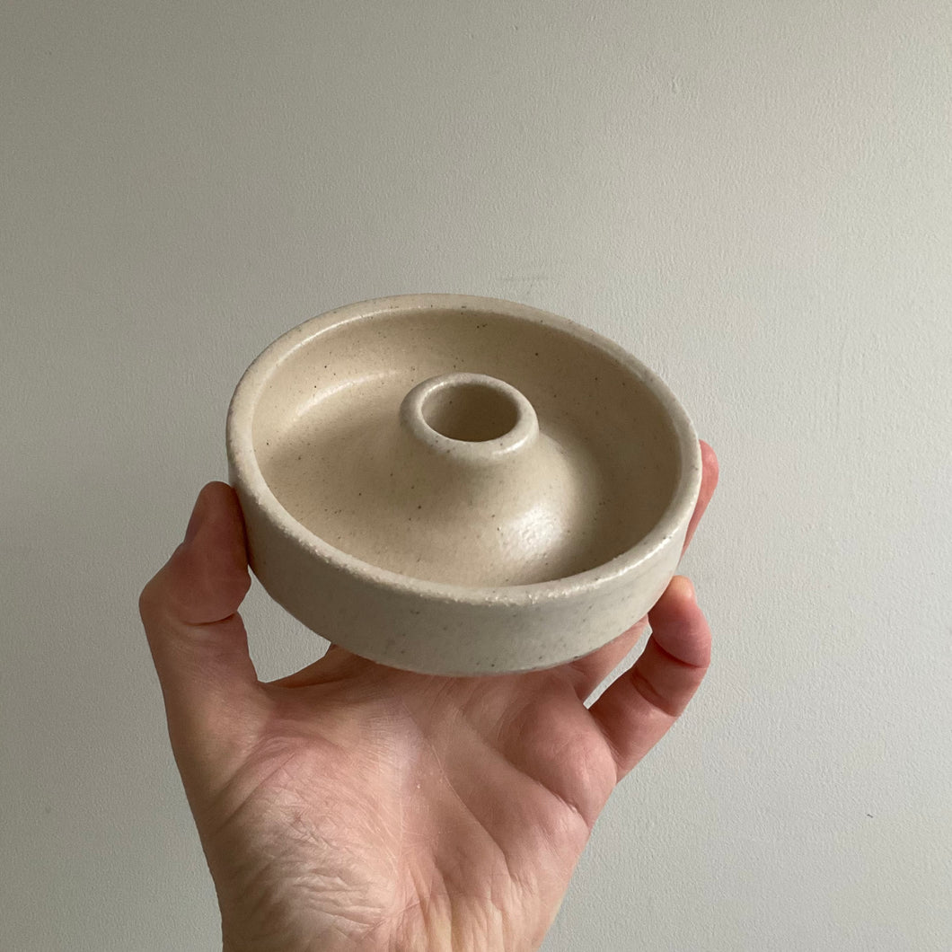 Speckled Clay Candle Holder