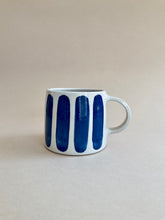 Load image into Gallery viewer, Navy Blue Striped Mug
