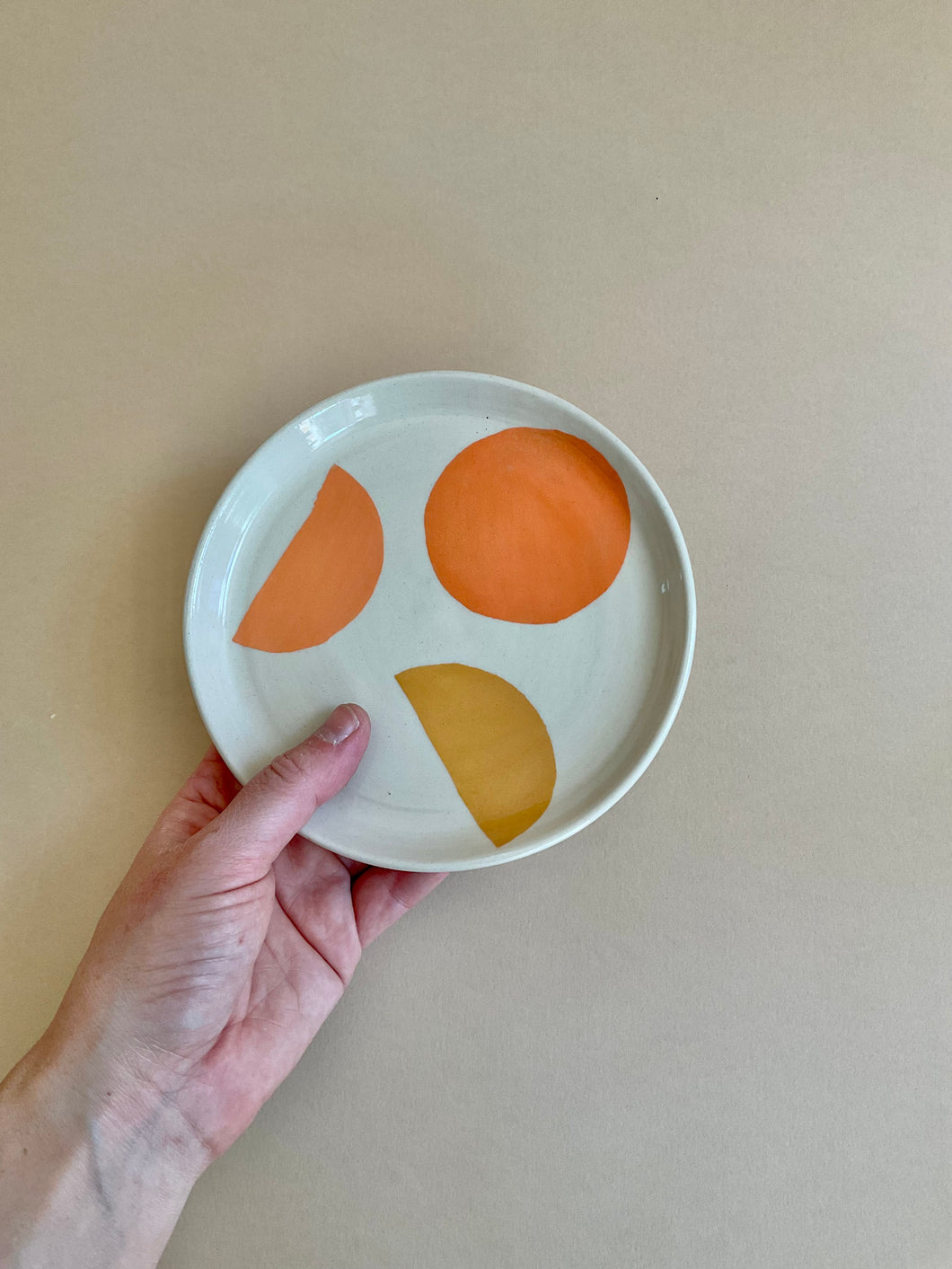 Orange Shapes Plate